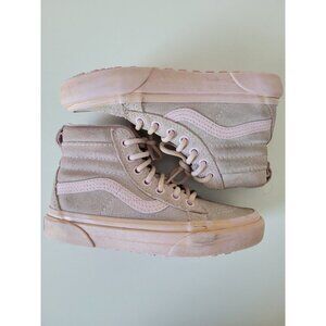 Vans Sk8 Hi Off The Wall Pink Suede Pink Sole High Top US Kids Size 13